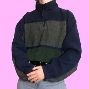 Colorblocking cropped quarter zip!